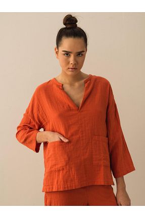 پیراهن نارنجی زنانه رگولار Xint - کد 673686339