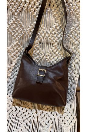 کیف دوشی قهوه ای زنانه چرم مصنوعی HANWOMEN BAGS - کد 930455075