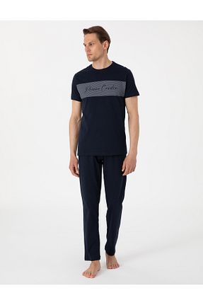 ست لباس راحتی سرمه ای مردانه پنبه ای Pierre Cardin - کد 930455688