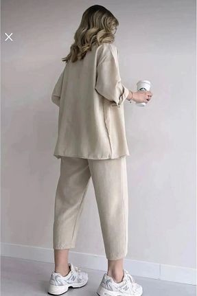 ست بالاتنه و پائین تنه بژ زنانه بافتنی Trendy Butik - کد 930457105