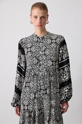 لباس حجاب زرشکی زنانه اورسایز Touche Prive - کد 930460691