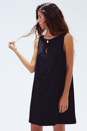 لباس مشکی زنانه پلی استر H&M - کد 930457295
