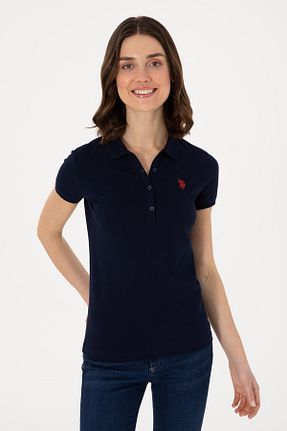 تیشرت سرمه ای زنانه یقه پولو U.S. Polo Assn. - کد 930427207
