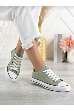 کفش اسنیکر سبز زنانه بند دار ROSTO - کد 930445087