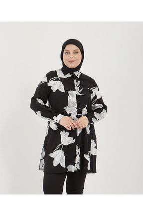 تونیک حجاب مشکی زنانه ویسکون Luvty - کد 930529717