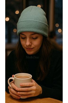 کلاه پشمی سبز زنانه اکریلیک Me&One - کد 930464293