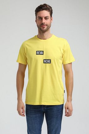 تیشرت زرد مردانه اسلیم فیت NEW WORLD POLO - کد 930479183