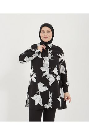تونیک حجاب مشکی زنانه ویسکون Luvty - کد 930529717