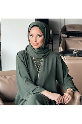 روسری سبز پنبه پلی استر BURİSLA - کد 930535611