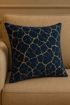کوسن و روکش کوسن سرمه ای مخمل HİG HOME - کد 930488614