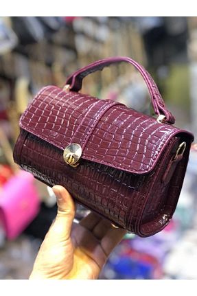 کیف دوشی زرشکی زنانه چرم مصنوعی bynarincollection - کد 930523455