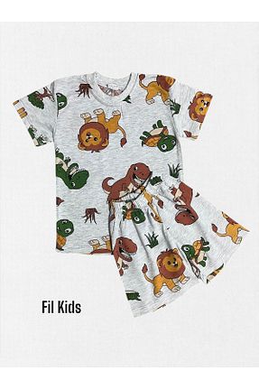 ست لباس راحتی طوسی بچه گانه ساده Fil Kids - کد 930491925