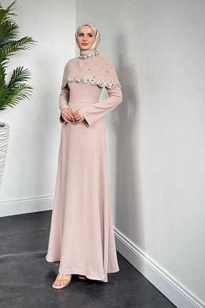 لباس مجلسی حجاب زنانه یقه ایستاده MERVEN AKYÜZ - کد 930531869