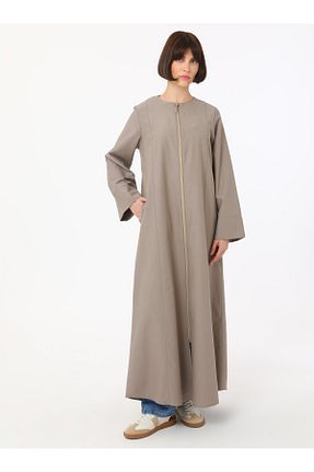 مانتو بلند حجاب قهوه ای زنانه Refka - کد 930528446