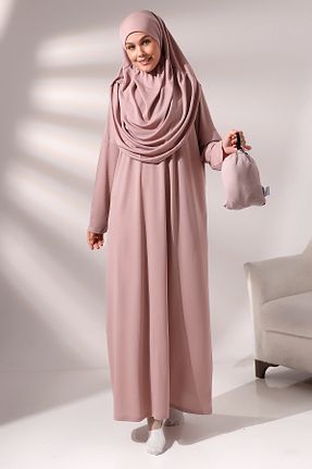 لباس حجاب صورتی زنانه رگولار ihvanonline - کد 930531112