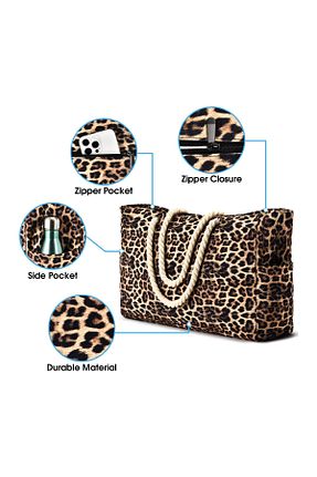 کیف ساحلی رنگی زنانه پارچه ای D