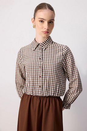 ست بالاتنه و پائین تنه حجاب قهوه ای زنانه نیمه فیت Touche Prive - کد 930531111