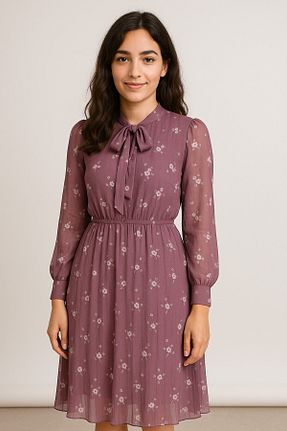 لباس بنفش زنانه شیفون MODA - کد 930533426