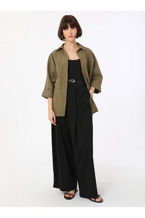 شلوار مشکی زنانه پارچه Refka - کد 930528630