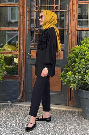 تونیک حجاب مشکی زنانه پنبه ای Scl - کد 930542661