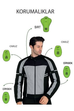 کاپشن موتور سواری Motosiklet Yazlık Fileli Mont Yaren - کد 927357718