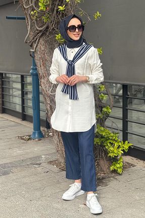 تونیک حجاب نباتی زنانه پنبه پلی استر Scl - کد 930542671