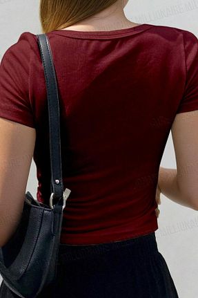 بلوز زرشکی زنانه ساده Teenage Millionaire - کد 930450367