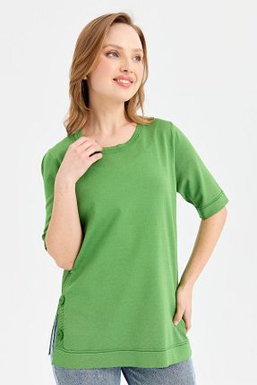 بلوز سبز زنانه ساده Desen Triko - کد 822953066