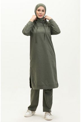 شلوار کرمگن خاکی زنانه پلی استر sefamerve - کد 836133276