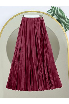 دامن حجاب زرشکی کمر کش دار HİJABAYA - کد 930552431