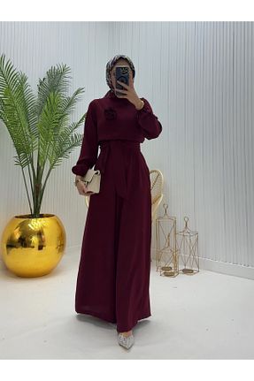 سرهمی حجاب زرشکی زنانه رگولار HİJABAYA - کد 930554593