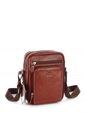 کیف پورتفوی و کلاچ نارنجی مردانه چرم خالص Aka Deri - کد 930555985