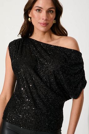 بلوز مشکی زنانه ساده AFR CLOTHES - کد 930556281