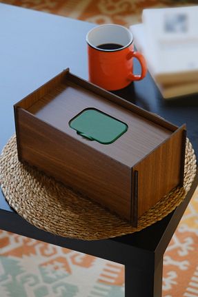 جعبه دکوراتیو قهوه ای چوب Tasam - کد 930581953