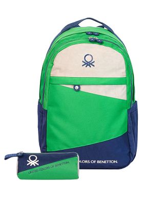 کیف مدرسه سبز زنانه پارچه ای United Colors of Benetton - کد 930575982