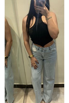 شلوار آبی زنانه پنبه پلی استر DİLA BOUTIQUE - کد 930567476