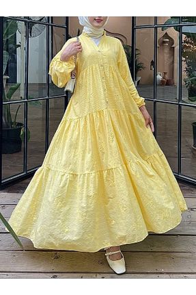 لباس حجاب زرد زنانه رگولار HİJABAYA - کد 930577956