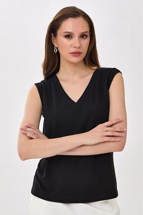 بلوز مشکی زنانه ساده İkiler - کد 930580245