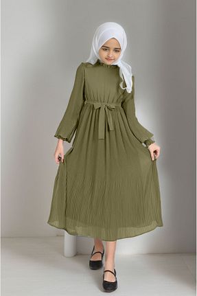 لباس حجاب خاکی بچه گانه رگولار Joui Co - کد 930744217