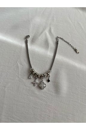 دستبند استیل (فولاد) طوسی زنانه استیل ضد زنگ ShineJewellery - کد 930624768
