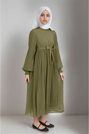 لباس حجاب خاکی بچه گانه رگولار Joui Co - کد 930744217