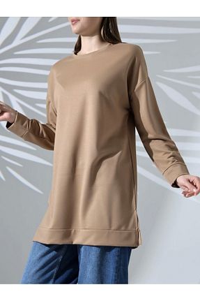 تونیک حجاب قهوه ای زنانه بافتنی HİJABAYA - کد 930736358