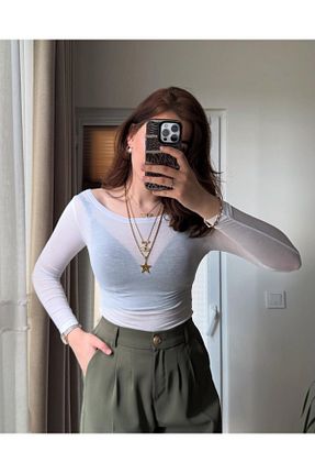 بلوز سفید زنانه ساده BE CHİC - کد 930647841