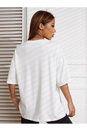تیشرت سفید زنانه اورسایز BEETON - کد 809214468