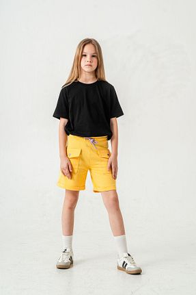 شلوارک و برمودا زرد بچه گانه بافت Mışıl Kids - کد 930783248