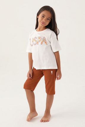 ست لباس راحتی بژ بچه گانه ساده U.S. Polo Assn. - کد 923469364