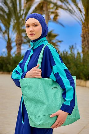 کیف ساحلی سبز زنانه پارچه ای Marina - کد 930680015