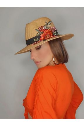 کلاه بژ زنانه حصیر Senbeno Design - کد 930683137