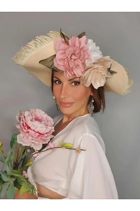 کلاه بژ زنانه حصیر Senbeno Design - کد 930683052