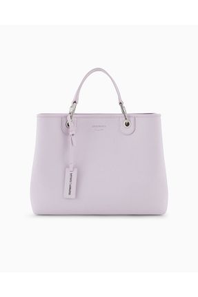 کیف دوشی صورتی زنانه چرم مصنوعی Emporio Armani - کد 930708165
